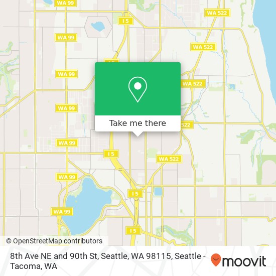 8th Ave NE and 90th St, Seattle, WA 98115 map