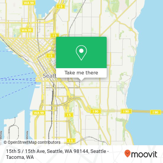 Mapa de 15th S / 15th Ave, Seattle, WA 98144