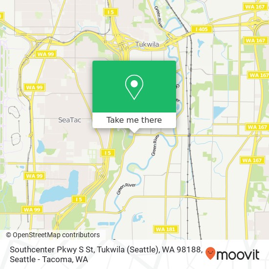 Southcenter Pkwy S St, Tukwila (Seattle), WA 98188 map