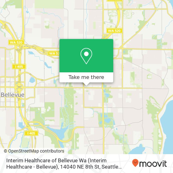 Mapa de Interim Healthcare of Bellevue Wa (Interim Healthcare - Bellevue), 14040 NE 8th St