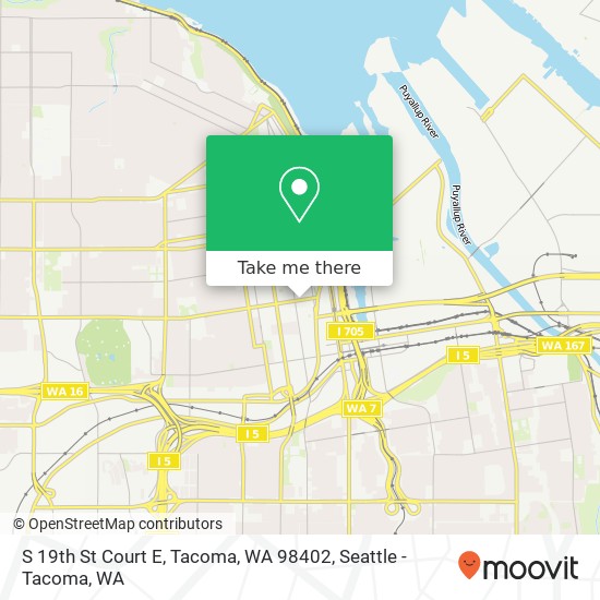 Mapa de S 19th St Court E, Tacoma, WA 98402