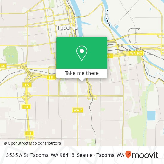 3535 A St, Tacoma, WA 98418 map