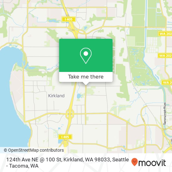 Mapa de 124th Ave NE @ 100 St, Kirkland, WA 98033