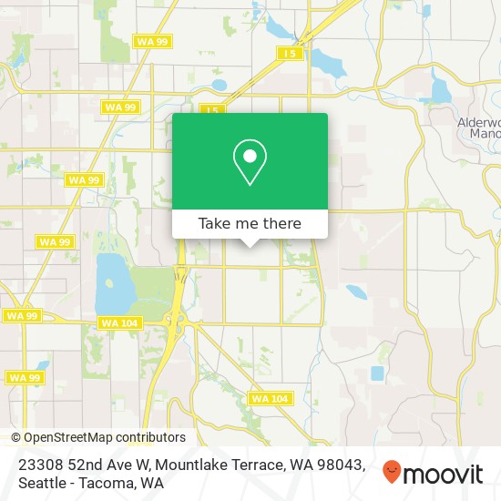 Mapa de 23308 52nd Ave W, Mountlake Terrace, WA 98043