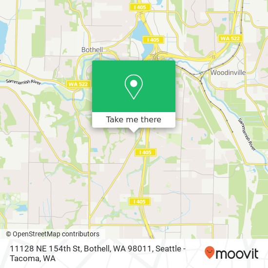 Mapa de 11128 NE 154th St, Bothell, WA 98011