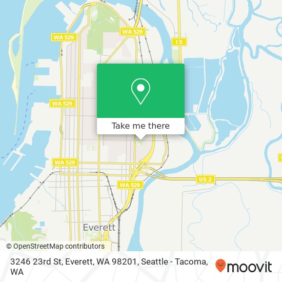 Mapa de 3246 23rd St, Everett, WA 98201