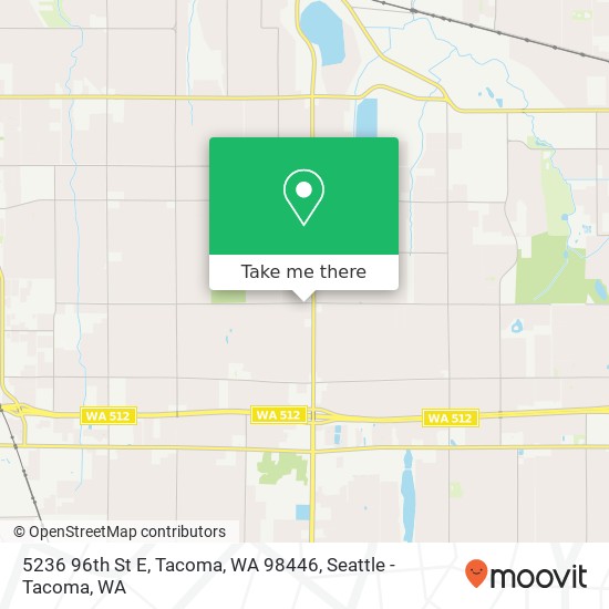 Mapa de 5236 96th St E, Tacoma, WA 98446