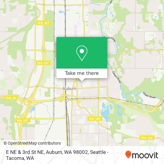 Mapa de E NE & 3rd St NE, Auburn, WA 98002