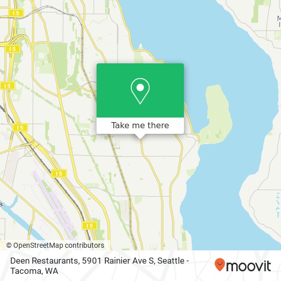 Mapa de Deen Restaurants, 5901 Rainier Ave S