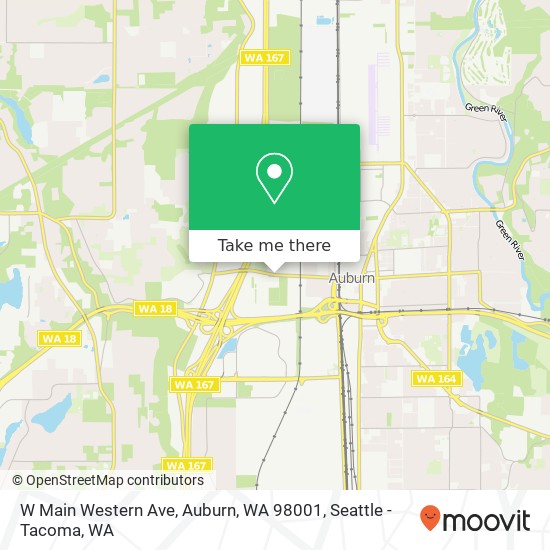 Mapa de W Main Western Ave, Auburn, WA 98001