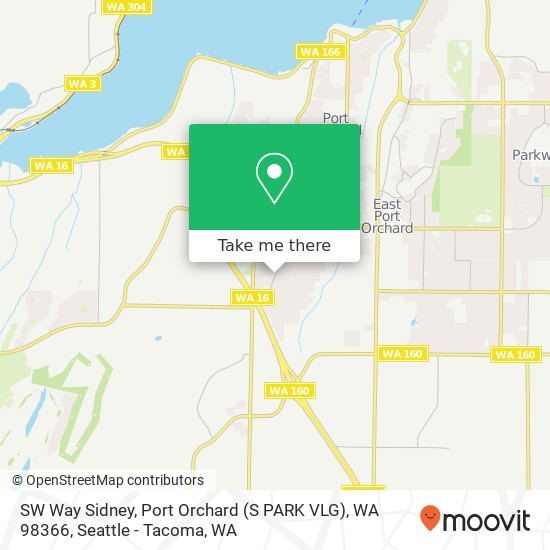 SW Way Sidney, Port Orchard (S PARK VLG), WA 98366 map