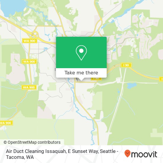 Air Duct Cleaning Issaquah, E Sunset Way map