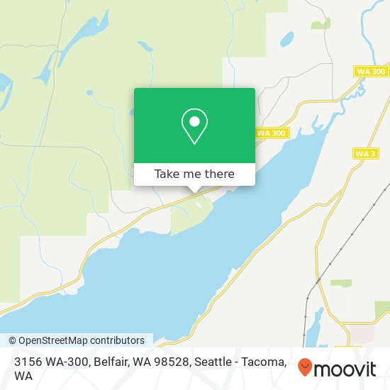 Mapa de 3156 WA-300, Belfair, WA 98528