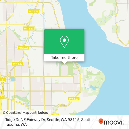 Mapa de Ridge Dr NE Fairway Dr, Seattle, WA 98115