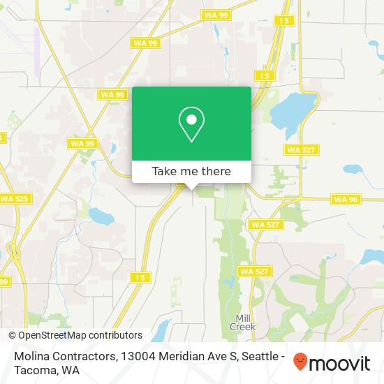 Mapa de Molina Contractors, 13004 Meridian Ave S