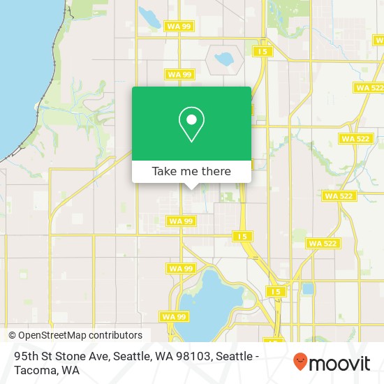 Mapa de 95th St Stone Ave, Seattle, WA 98103