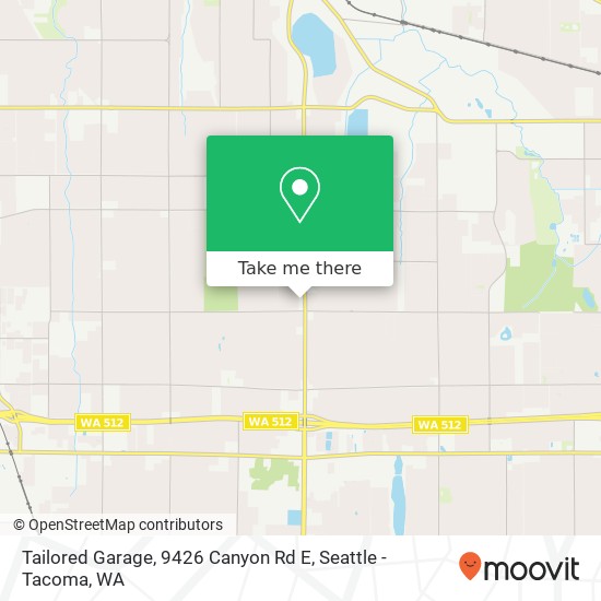 Mapa de Tailored Garage, 9426 Canyon Rd E