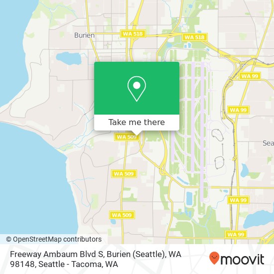 Mapa de Freeway  Ambaum Blvd S, Burien (Seattle), WA 98148