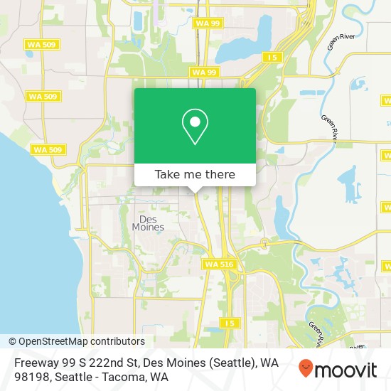 Freeway 99 S 222nd St, Des Moines (Seattle), WA 98198 map