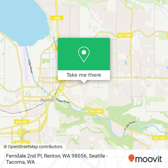 Mapa de Ferndale 2nd Pl, Renton, WA 98056