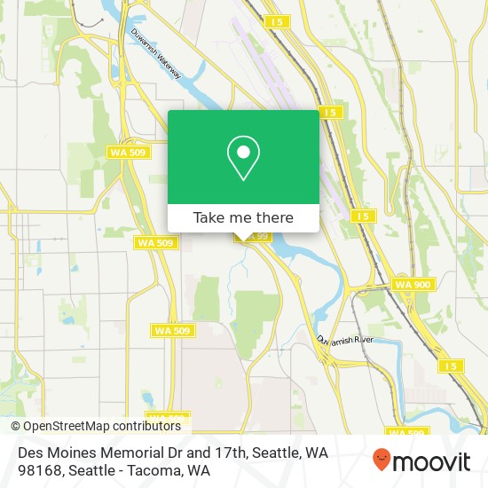 Des Moines Memorial Dr and 17th, Seattle, WA 98168 map
