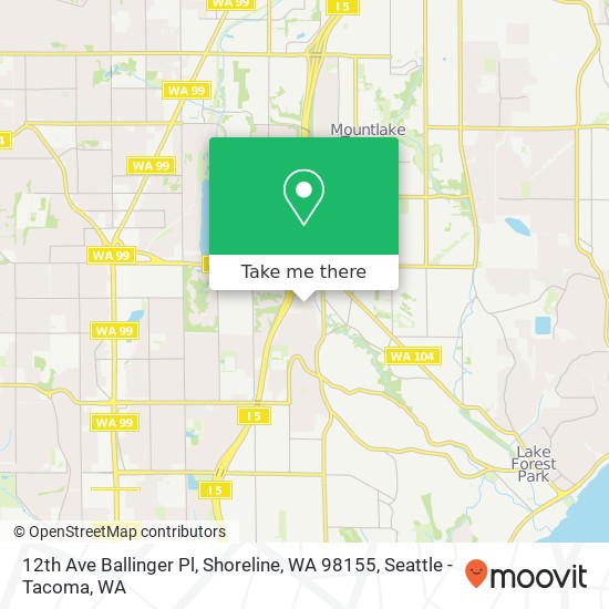 12th Ave Ballinger Pl, Shoreline, WA 98155 map