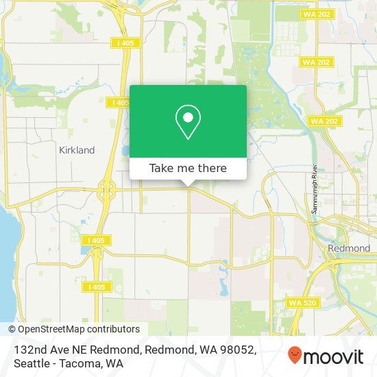 Mapa de 132nd Ave NE Redmond, Redmond, WA 98052