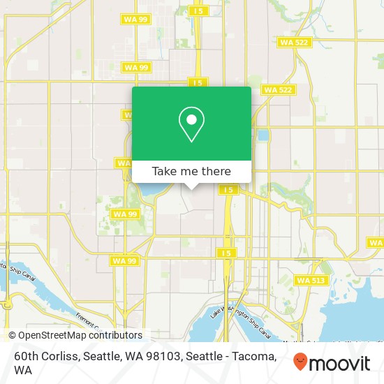 Mapa de 60th Corliss, Seattle, WA 98103