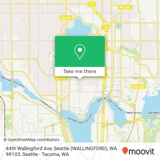 Mapa de 44th Wallingford Ave, Seattle (WALLINGFORD), WA 98103