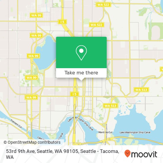 Mapa de 53rd 9th Ave, Seattle, WA 98105