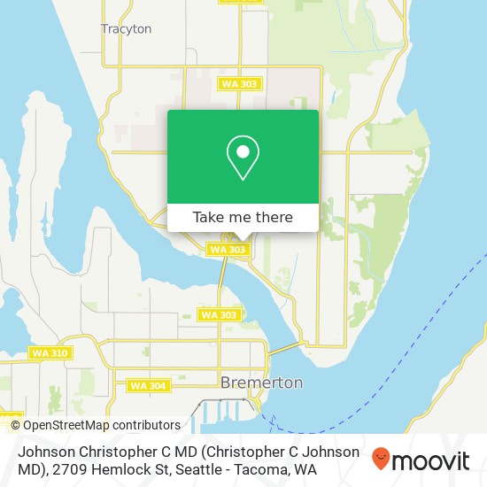 Johnson Christopher C MD (Christopher C Johnson MD), 2709 Hemlock St map