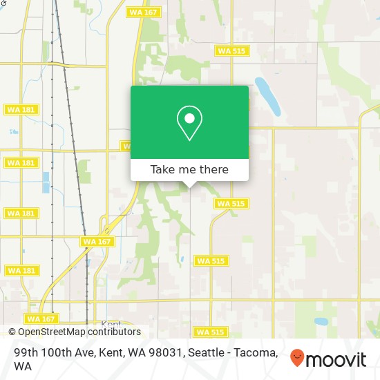 Mapa de 99th 100th Ave, Kent, WA 98031