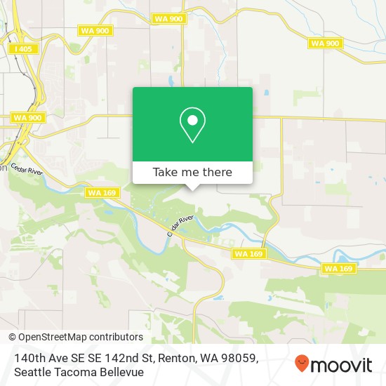 Mapa de 140th Ave SE SE 142nd St, Renton, WA 98059