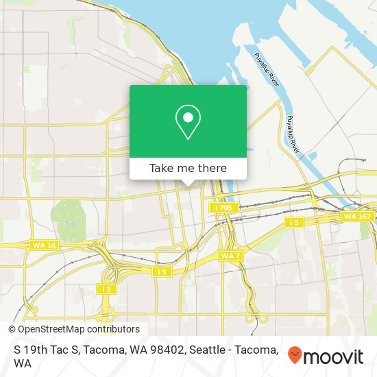 Mapa de S 19th Tac S, Tacoma, WA 98402