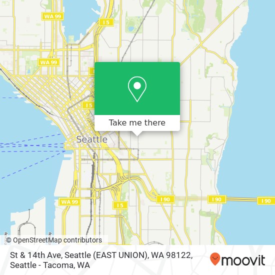 Mapa de St & 14th Ave, Seattle (EAST UNION), WA 98122