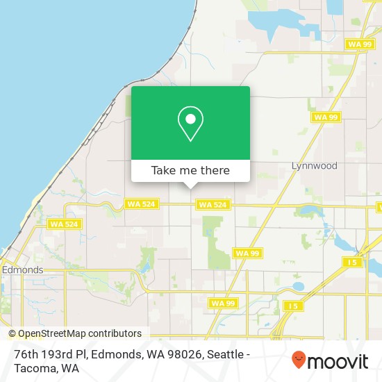 76th 193rd Pl, Edmonds, WA 98026 map