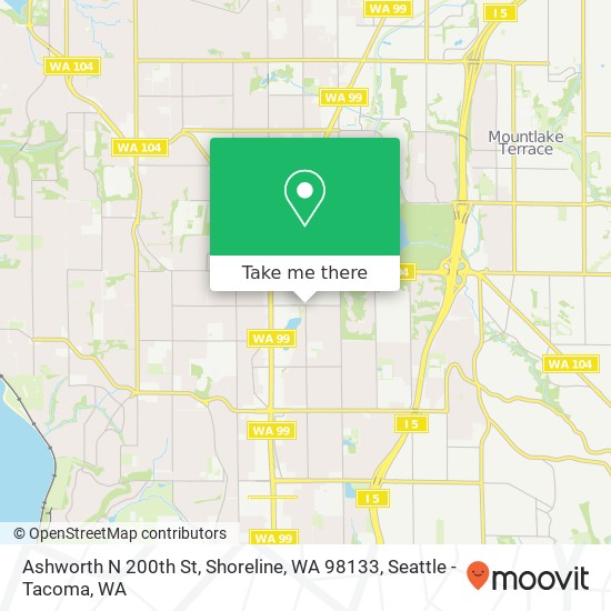 Ashworth N 200th St, Shoreline, WA 98133 map