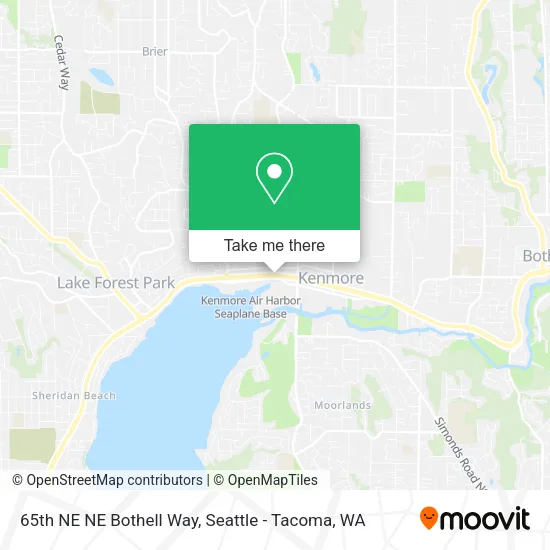 65th NE NE Bothell Way map