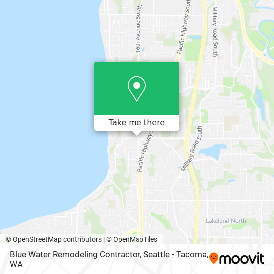 Blue Water Remodeling Contractor map