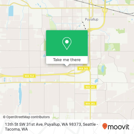 13th St SW 31st Ave, Puyallup, WA 98373 map