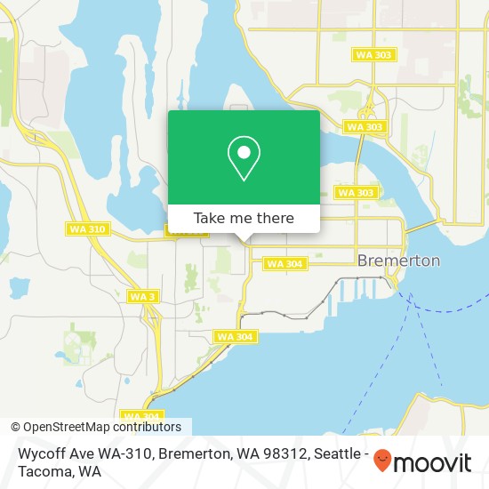 Mapa de Wycoff Ave WA-310, Bremerton, WA 98312