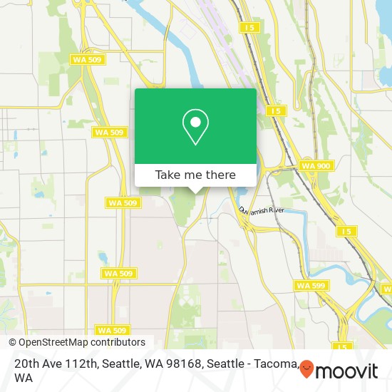 20th Ave 112th, Seattle, WA 98168 map