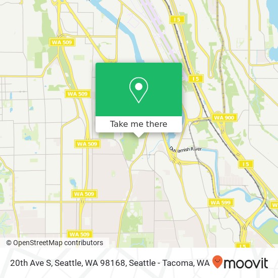20th Ave S, Seattle, WA 98168 map