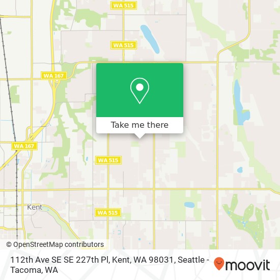 112th Ave SE SE 227th Pl, Kent, WA 98031 map