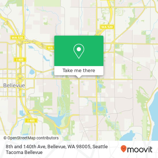 Mapa de 8th and 140th Ave, Bellevue, WA 98005