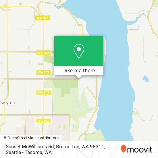 Mapa de Sunset McWilliams Rd, Bremerton, WA 98311