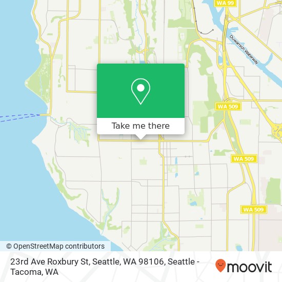 Mapa de 23rd Ave Roxbury St, Seattle, WA 98106