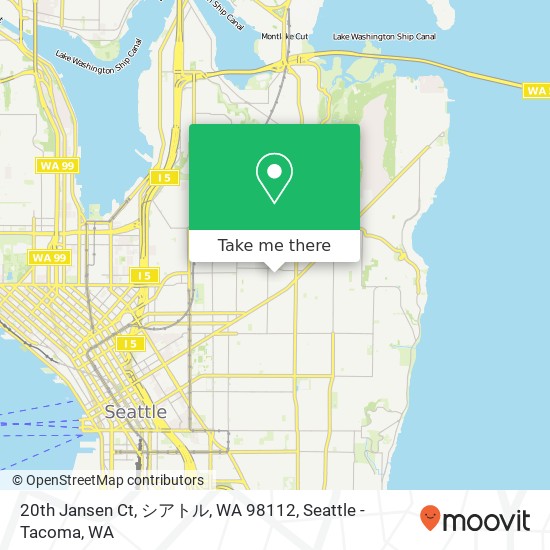 Mapa de 20th Jansen Ct, シアトル, WA 98112