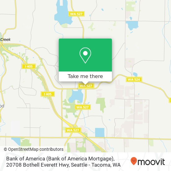 Mapa de Bank of America (Bank of America Mortgage), 20708 Bothell Everett Hwy