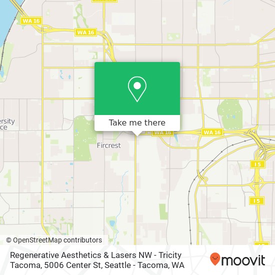 Regenerative Aesthetics & Lasers NW - Tricity Tacoma, 5006 Center St map